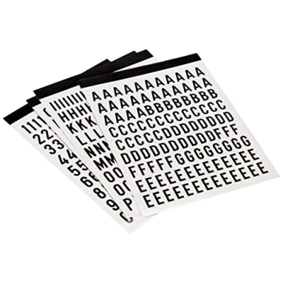 Abbildung von APLI 4415 Sticker Buchstaben, Nummern und Zeichen 15 mm, schwarz