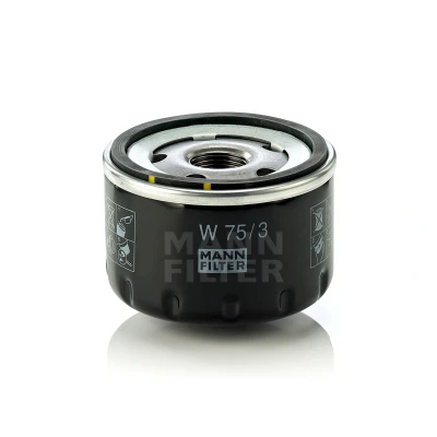 Abbildung von MANN FILTER W 75/3 Ölfilter M 20 X 1.5 mit einem Rücklaufsperrventil Anschraubfilter RENAULT: Kangoo I Rapid, 4 Kombi, II / Grand
