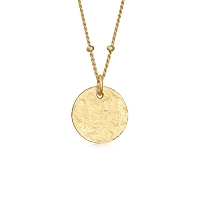 Abbildung von Elli Kette mit Anhänger Kugelkette Disc Plättchen 925 Silber, Kugel