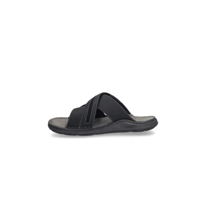 Abbildung von Josef Seibel Maverick Pantolette flach, Herren, Größe: 47, Schwarz Schuhe