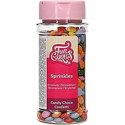 Abbildung von FunCakes Candy Choco Konfetti : Kuchenstreusel, guter Geschmack, perfekt zum Dekorieren von Kuchen, Schokoladenstreusel. 80 g.