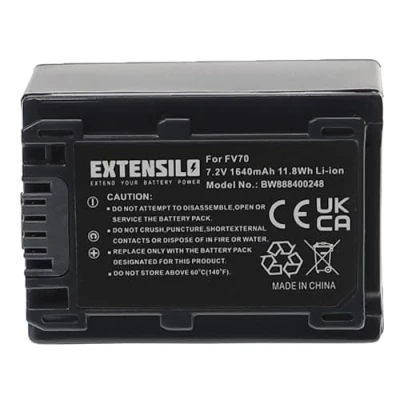 Abbildung von EXTENSILO 1x Akku kompatibel mit Sony DCR HC46E, HC47E, HC53E, HC45E, HC48E, HC51E Kamera (1640 mAh, 7,2 V, Li Ion)
