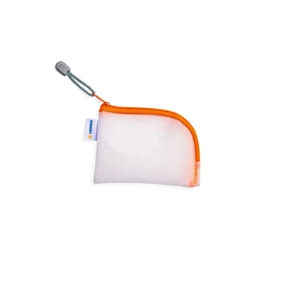 Abbildung von HERMA 20253 Reißverschlusstasche Reiseetui A7 transparent orange, kleine verschließbare Sichttasche mit Zipper, Kulturtasche für Handy, Ladekabel, Kosmetik, Stifte, Schlüssel