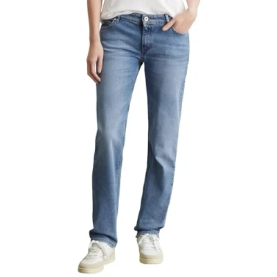 Abbildung von Marc O&#039;Polo Jeans Straight Leg, Damen, Größe: 27x32, Sustainable clean blue wash