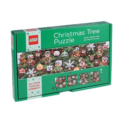 Abbildung von Lego Christmas Tree Puzzle: Four Connecting 100 Piece Puzzles