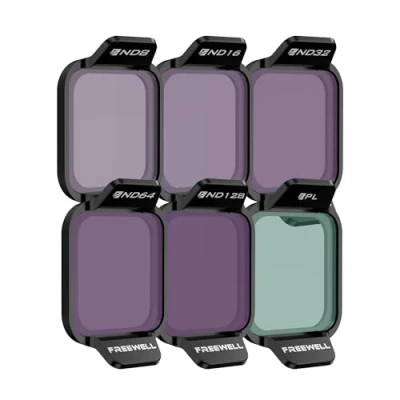 Abbildung von Freewell Standard Day ND Filter Set für DJI Flip Drohne ND8, ND16, ND32, ND64, ND128, PL Lichtreduzierung, verbesserte Farben und sanfte Bewegungen
