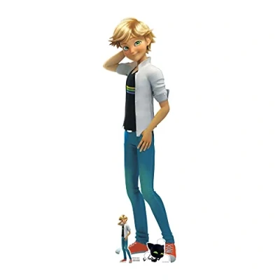 Abbildung von Star Cutouts SC4045 Adrien Agreste Miraculous: Tales of Ladybug &amp; Cat Noir Anime Lifesize Cardboard Cutout with Free Mini Kwami: Perfect for Miraculous Parties and Birthdays