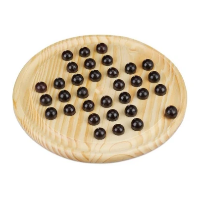 Abbildung von relaxdays Spiel, Holz Solitaire Spiel