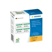 Abbildung von HERMA Anlagenummern selbstklebend 2 fach Aufdruck grün VE=2x1000 Stück