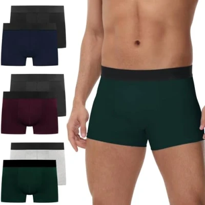 Abbildung von NAWOBAM Boxershorts Herren 6 Pack Baumwolle Unterhosen Männer Ohne Kratzenden Zettel Retroshorts Unterwäsche Boxer Mehrfarbig XL