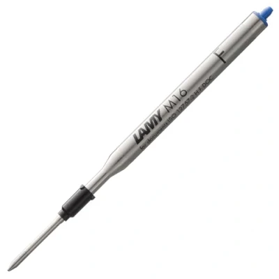 Abbildung von Lamy M16 Kugelschreiber Großraummine aus Metall Original Ersatzmine für alle Modelle dokumentenecht Strichbreite Fein in Tintenfarbe blau