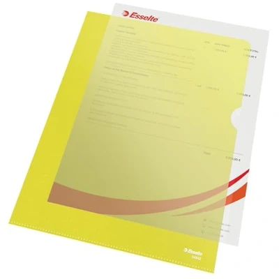 Abbildung von Esselte Sichthüllen Set Standard Plus, 100 Stück, A4 Format, Gelb mit matter Oberfläche, 0,115 mm PP Folie, 54842