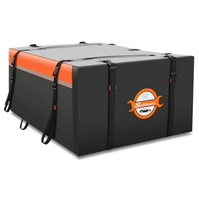 Abbildung von Sailnovo Auto Dachbox 15 Kubikfuß Wasserdicht Dachtasche für Autos mit/ohne Gepäckträger, Faltbar Dachgepäckträger Tasche Gepäckbox
