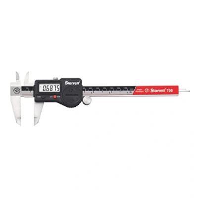 Abbildung von Starrett 798A 6/150 Digitaler Messschieber, Edelstahl, batteriebetrieben, Zoll/metrisch, 0 6&quot; Bereich, +/ 0,001&quot; Genauigkeit, 0,0005&quot; Auflösung, erfüllt DIN 862 Spezifikationen