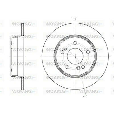 Abbildung von ROADHOUSE 6467.00 Bremsscheibe Hinterachse 278, 278 9 5 voll MERCEDES BENZ: C Klasse Limousine, T modell, CLK Coupe