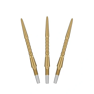 Abbildung von Target Darts Swiss Point Storm Dartspitzen, Surge (3er Pack Spitzen Set) 30MM Gold Wechselbare Spitzen, Profi Dart Zubehör