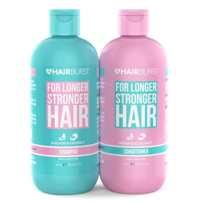 Abbildung von HAIRBURST Shampoo und Conditioner Set für Längeres Stärkeres Haar mit Natürliche Wirkstoffe Haarwachstum beschleunigen Haarausfall vermeiden Ohne SLS Parabene (2 x 350ml)