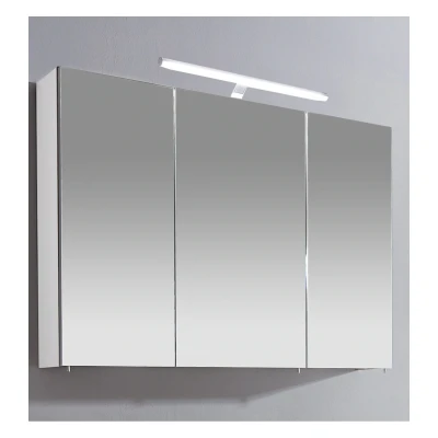 Abbildung von Schildmeyer Spiegelschrank &quot;Irene&quot;, Breite 100 cm, 3 türig, LED Beleuchtung, Schalter /Steckdosenbox