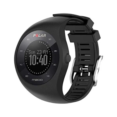 Abbildung von INF Armband kompatibel mit Polar M200 Silikon Schwarz Uhrenarmband Ersatzarmband