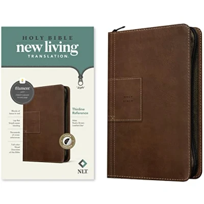 Abbildung von Holy Bible: New Living Translation, Atlas Rustic Brown, Leatherlike, Thinline Reference, Filament Enabled