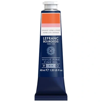Abbildung von Lefranc Bourgeois 301759 Feine Ölfarbe in hervorragender Qualität,lichtecht mit gleichmäßige Konsistenz, 40ml Tube, ideal für Keilrahmen, Leinwand, Malkarton Kadmiumorange Farbton