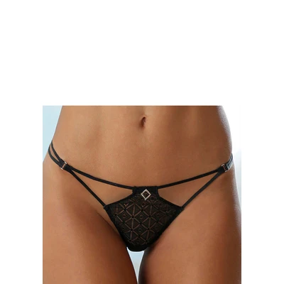 Abbildung von petite fleur gold Bändchenstring mit Strass Details an den Seiten