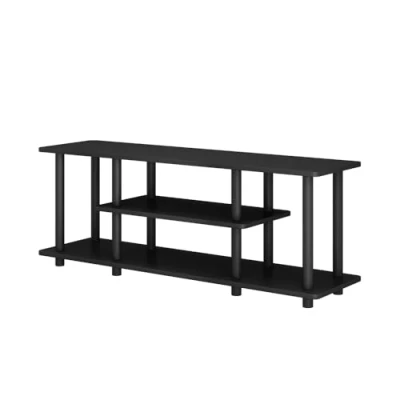 Abbildung von Vicco Lowboard Cesaro, Schwarz, 110 x 41.5 cm mit offenen Regalen