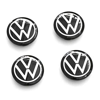 Abbildung von Volkswagen 10A071213 Radnabenkappen (4 Stück) Nabenkappen dynamisch VW Logo Radkappe