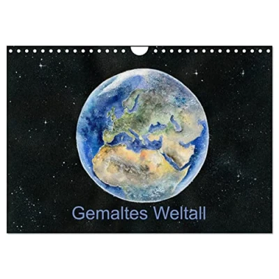Abbildung von Gemaltes Weltall (Wandkalender 2025 DIN A4 quer), CALVENDO Monatskalender