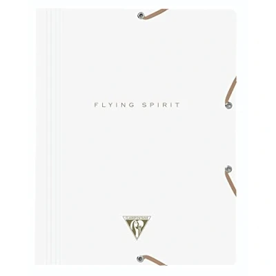 Abbildung von Clairefontaine 104514C Sammelmappe Flying Spirit, mit 3 Klappen, für DIN A4, 24 x 32cm, Umschlag aus Karton, 1 Stück, Weiß sortierten Designs
