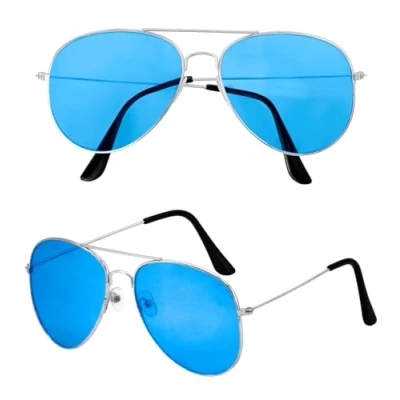 Abbildung von Widmann S.r.l. Kostüm Pilotenbrille mit getönten Gläsern, Gold