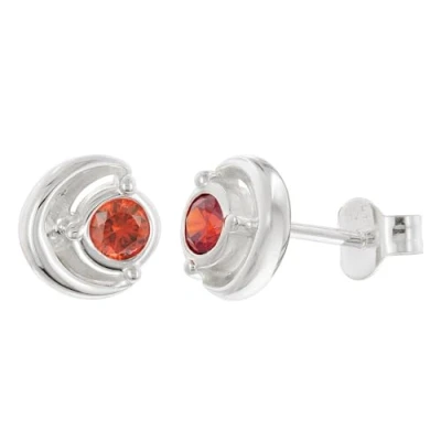 Abbildung von Acalee AC8888 07 Damen Ohrringe 925 Silber Ohrstecker Zirkonia Rot