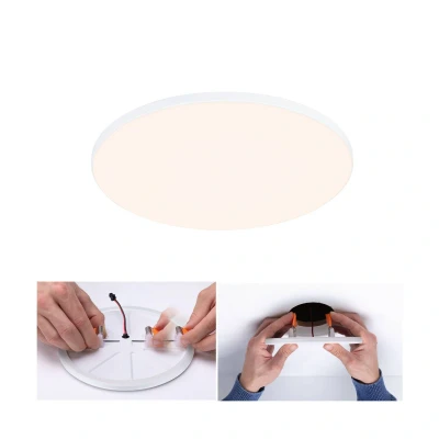 Abbildung von Paulmann 79946 LED Panel Einbaupanel Veluna VariFit Edge 200mm rund dimmbar Warmweiß Weiß Kunststoff Beleuchtungssystem 3000 K