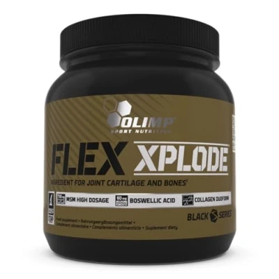 Abbildung von Olimp SPORT NUTRITION Flex Xplode Kollagen Pulver Unterstützt gesunde Knochen &amp; Gelenke, Vitamin C 5 Mineralien Komplex, Typ I II Kollagen, 360g, Orange