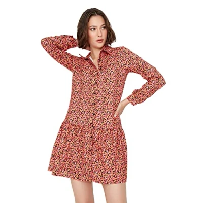 Abbildung von Trendyol Damen Mini Skater Regular Dress Kleid, Mehrfarbig, 36
