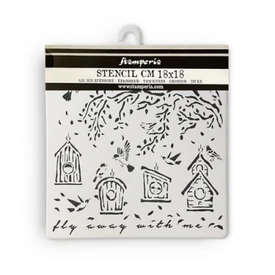 Abbildung von Thick stencil cm 18X18 Garden nests
