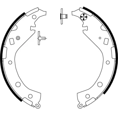 Abbildung von TEXTAR 91063100 Bremsbacken 228,6 41 ohne Handbremshebel TOYOTA: RAV4 II SUV