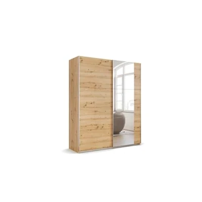 Abbildung von rauch Schwebetürenschrank &quot;Kleiderschrank Drehtürenschrank Schrank Garderobe KRONACH TOPSELLER&quot;, mit Spiegel und viel Stauraum, Metallgriffleisten, MADE IN GERMANY
