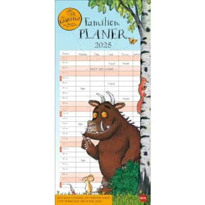 Abbildung von Der Grüffelo Familienplaner 2025: Witziger Kalender mit den bekannten Figuren aus dem Kinderbuch Klassiker. Hochkant Format: Langer 5 ... Übersicht und Planung. (Familienplaner Heye)