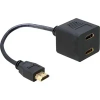 Abbildung von Delock 65056 Adapter HDMI Stecker zu 2x Buchse Computer Kabel, HDMI, (20,00 cm)