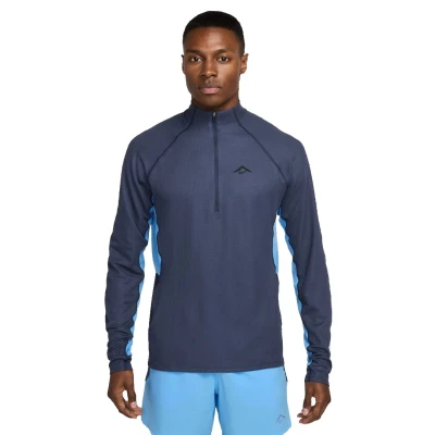Abbildung von Nike Performance Trail Midlayer Langarmshirt, Herren, Größe: Large, Thunder blue/university blue/black