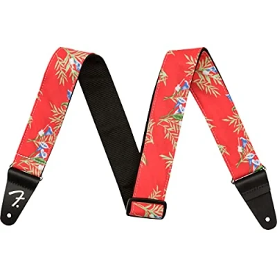 Abbildung von Fender® »HAWAIIAN GUITAR STRAP« Gitarrengurt Breite: 5cm Länge: 86 150cm Farbe: Red Floral