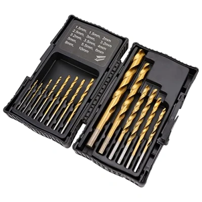 Abbildung von Amazon Basics Bohrer Set aus Hochgeschwindigkeitsstahl für Metall, Holz und Kunststoff, 1,5 10 mm