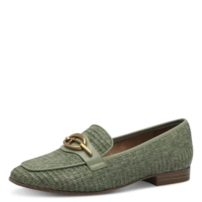 Abbildung von Tamaris Slipper, Damen, Größe: 38, Sage Leder und textil