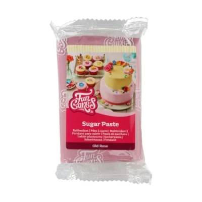 Abbildung von FunCakes Rollfondant Old Rose, einfach zu verwenden, glatt, flexibel, weich und biegsam, perfekt zum Verzieren von Torten, halal, koscher glutenfrei, 250 g Packung mit 1
