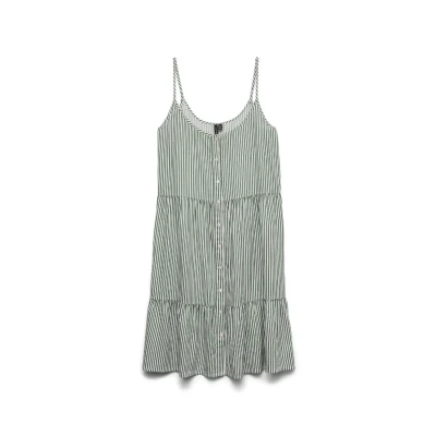Abbildung von Vero Moda Vmbumpy Short Singlet Dress WVN GA NOOS Freizeitkleid, Damen, Größe: XS, Laurel wreath stripes:snow white