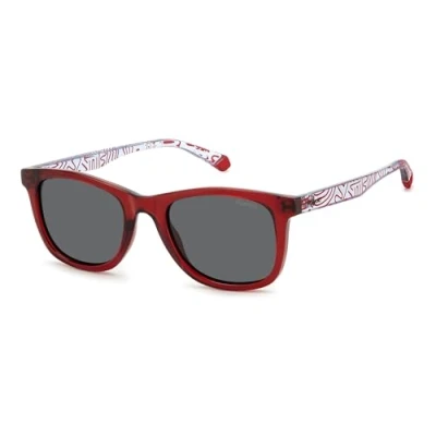 Abbildung von Polaroid Kind PLD 8060/S C9A/M9 Gläser SONNENBRILLEN Plastik Rot Grau Quadratisch Polarisiert