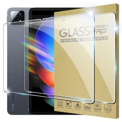 Abbildung von Rojeuinn 2 Stück Schutzglas Kompatibel mit Xiaomi Pad 6S Pro 2024 12.4 inches Panzerfolie Schutzfolie,9H Härte Anti Kratzen Displayschutz
