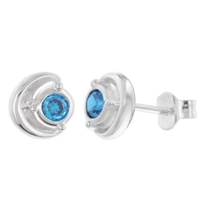 Abbildung von Acalee AC8888 05 Damen Ohrringe 925 Silber Ohrstecker Zirkonia Saphir Blau