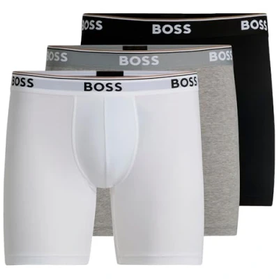 Abbildung von BOSS Power 3 PACK Panties, Herren, Größe: Large, Black/white/grey